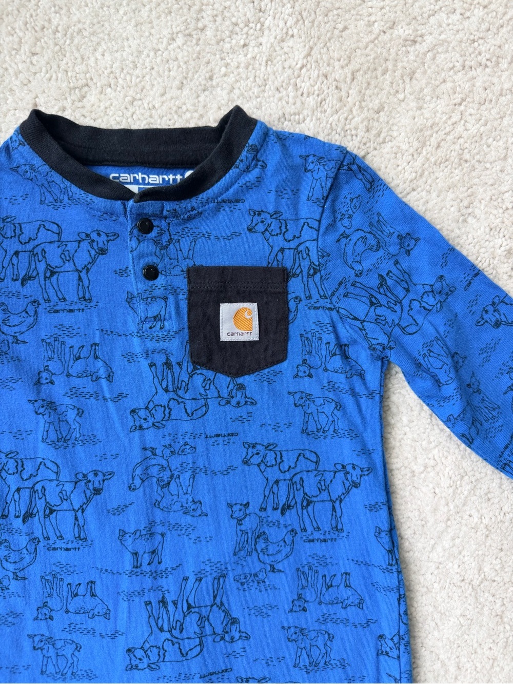 Carhartt Royal Blue One-Piece Bodysuit with Black Trim - Picture 3 of 9